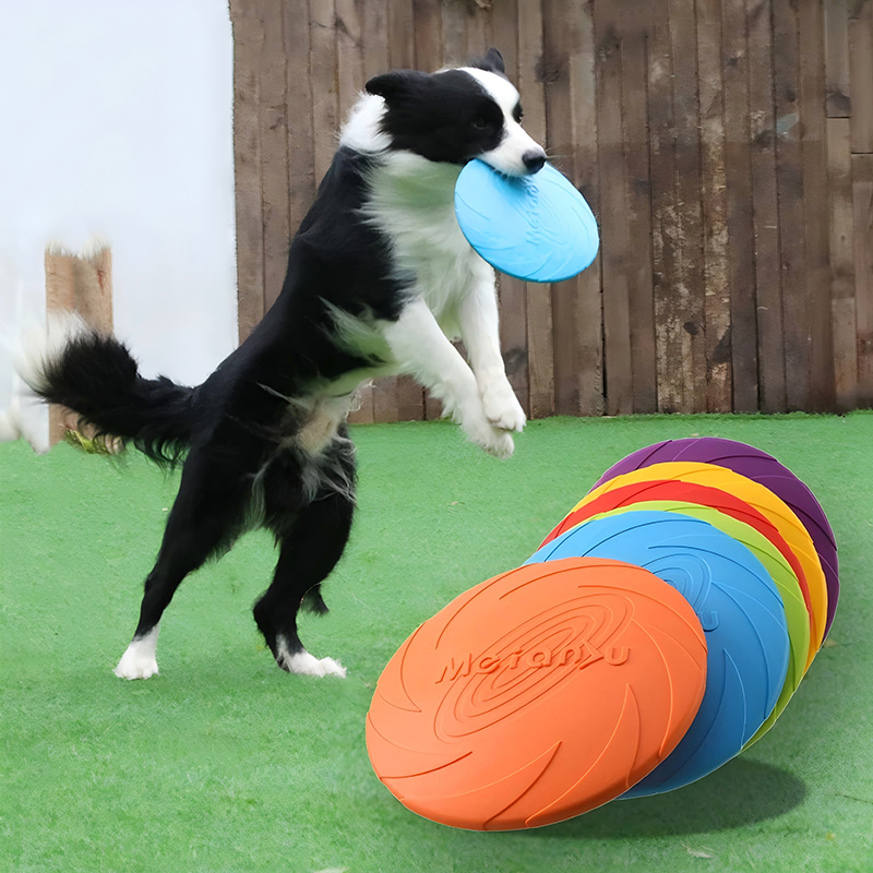Flying Disc Dog Training Toy - Juguetes de Disco Volador de Silicona,