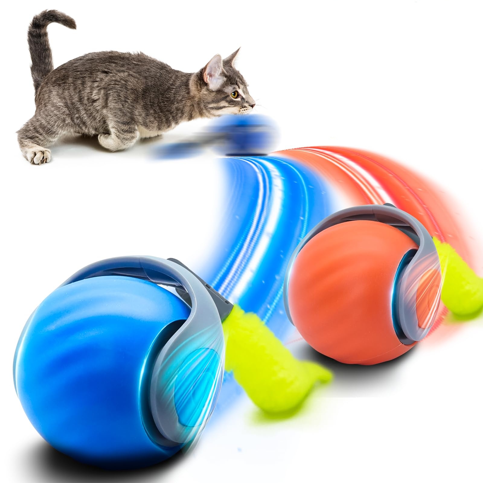 Automatic Moving Dog Ball - Pelota interactiva para gatos, pelota rodante
