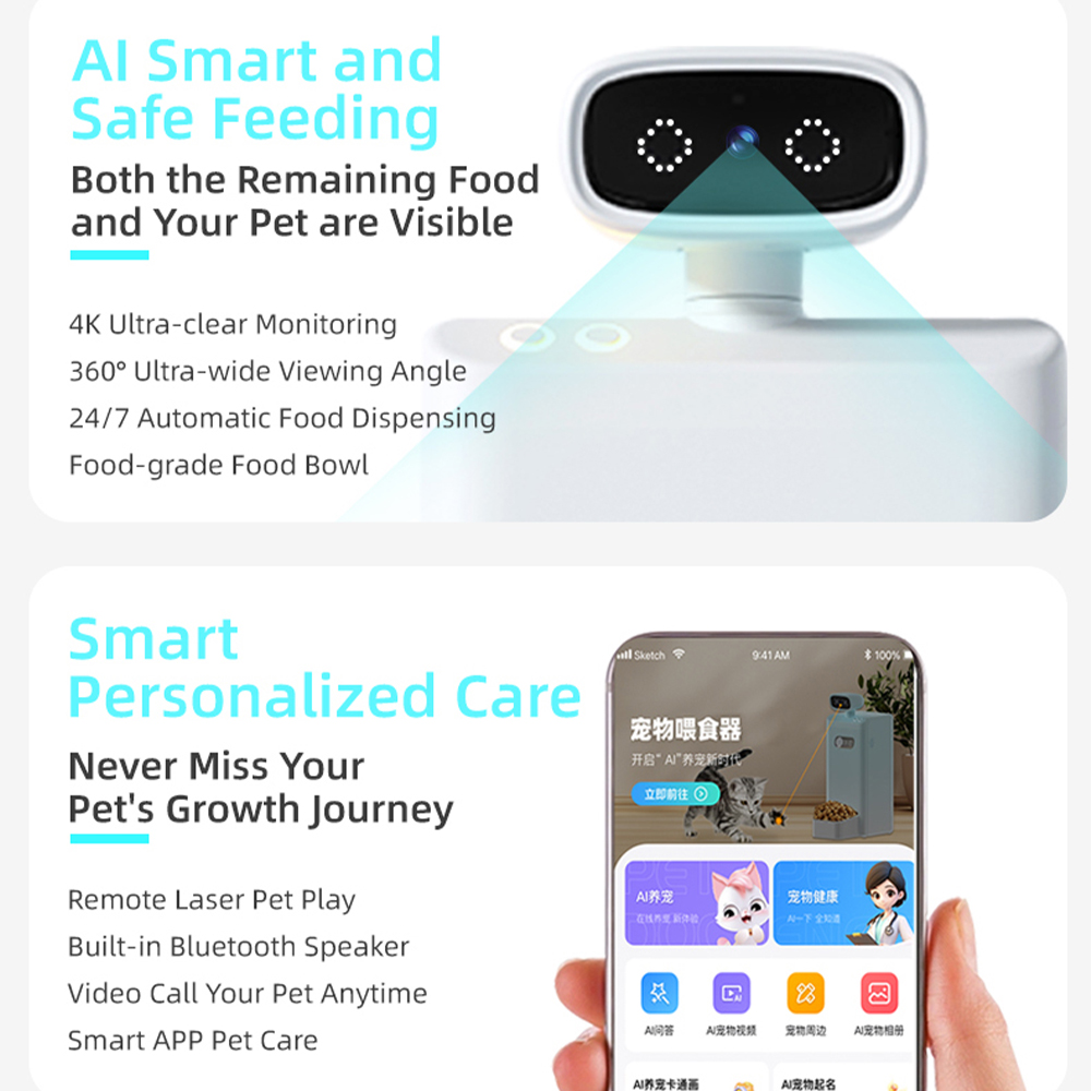 Cámara Inteligente 4K HD con I - Pet Feeders reseña y precio
