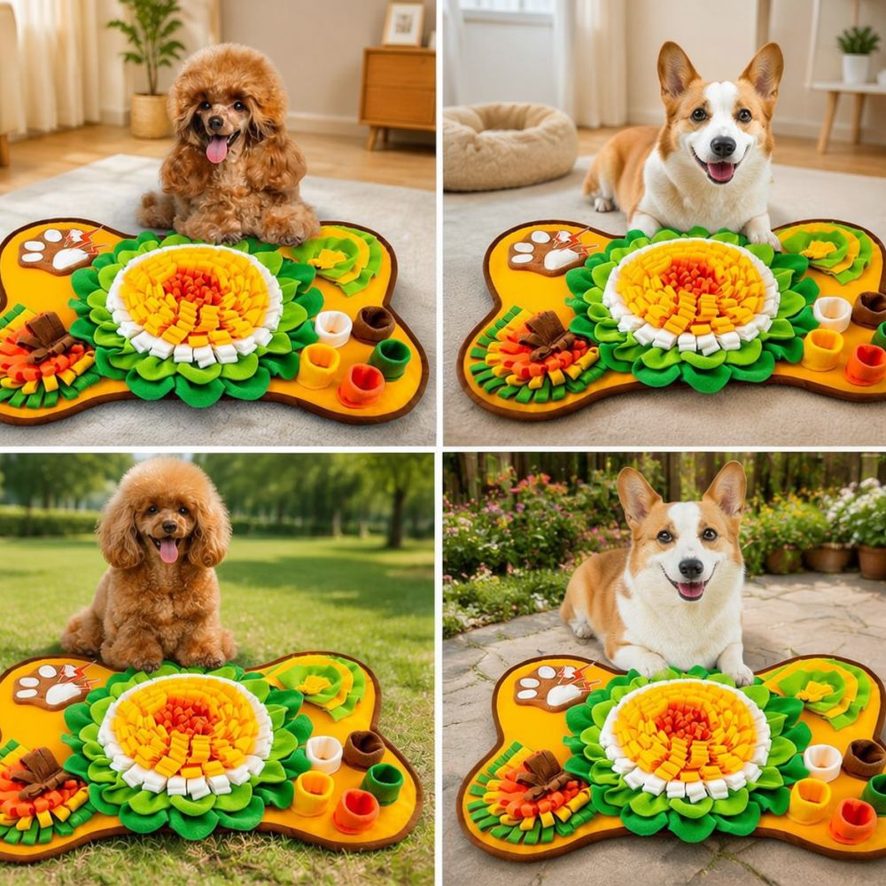 Alfombra olfativa con forma de - Dog Puzzle Feeder Toy reseña y precio