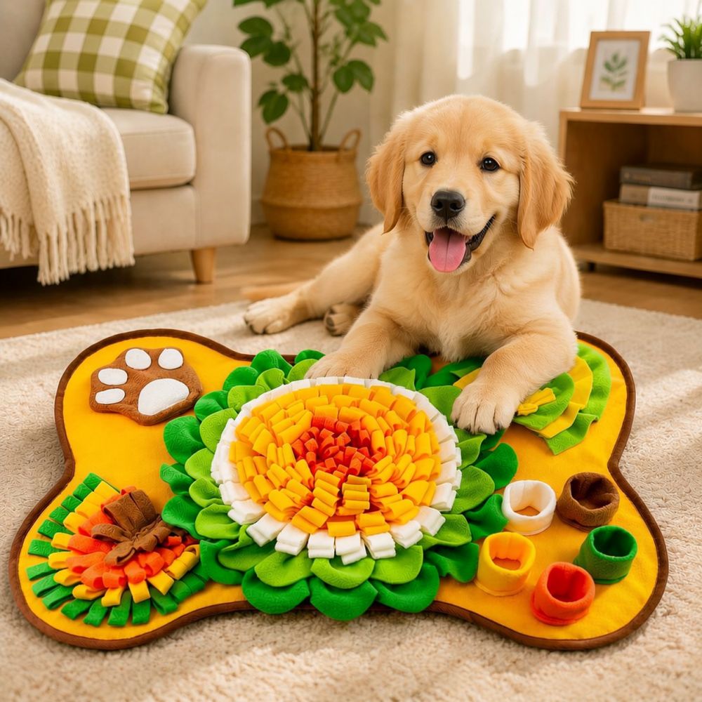 Alfombra olfativa con forma de - Dog Puzzle Feeder Toy reseña y precio